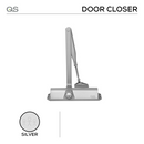 QS680/1 EN1154 Fire-Rated, Size 2-3, 80kg, Door Width: 600 – 1100 mm, Silver Painted, QS-1