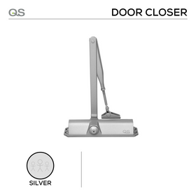 QS690V EN1154 Fire Rated, Size 2-5 Adjustable, Silver, QS