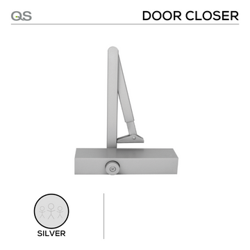QS Aluminium Door Closer main product view for commercial doors — clean, clever, and ready to work.