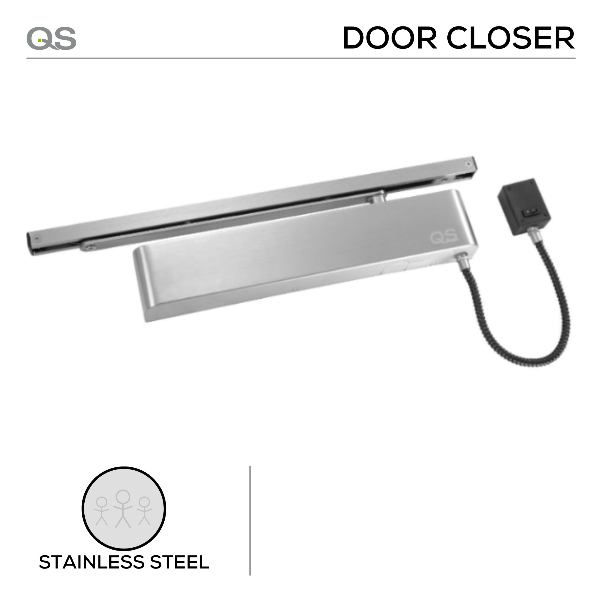 QS760/ET, Door Closers, Stainless Steel, QS