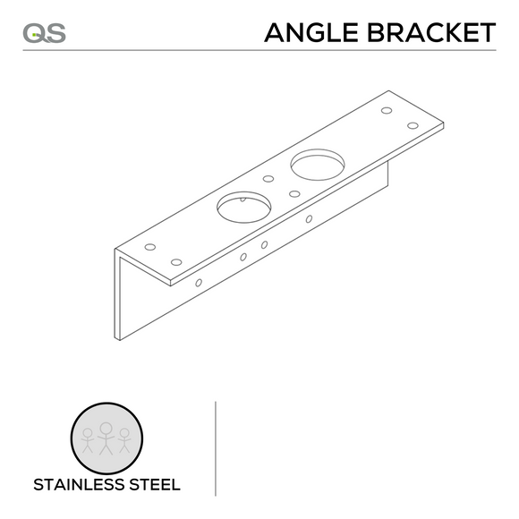 QS7705 angle bracket, for QS700 and QS750, Stainless Steel, QS