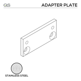 QS7709 arm adapter plate, for QS700 and QS750, Stainless Steel, QS