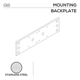 QS7710 mounting backplate, for QS700 and QS750, Stainless Steel, QS