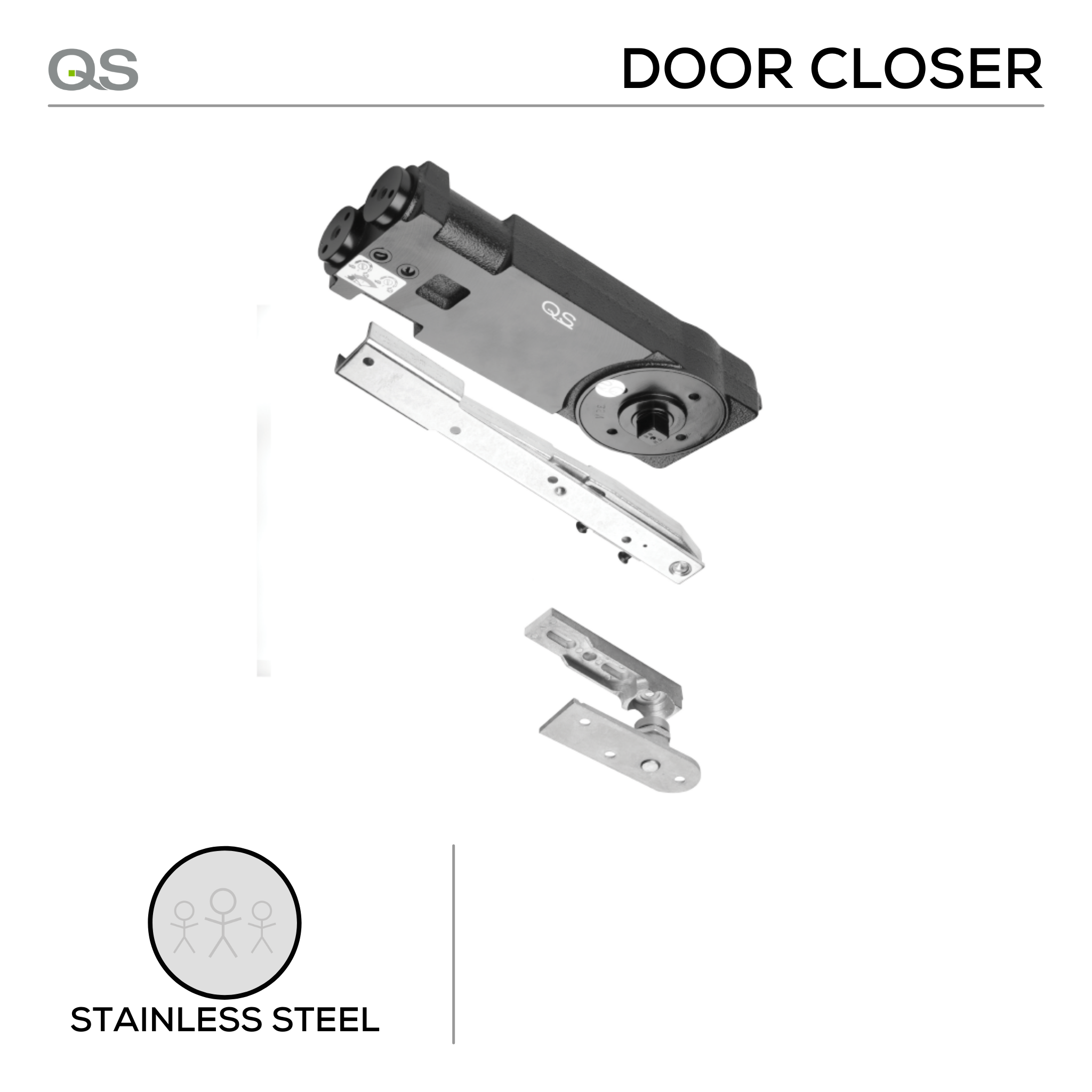 QS900 Transom Concealed Door Closer, Hold Open, QS