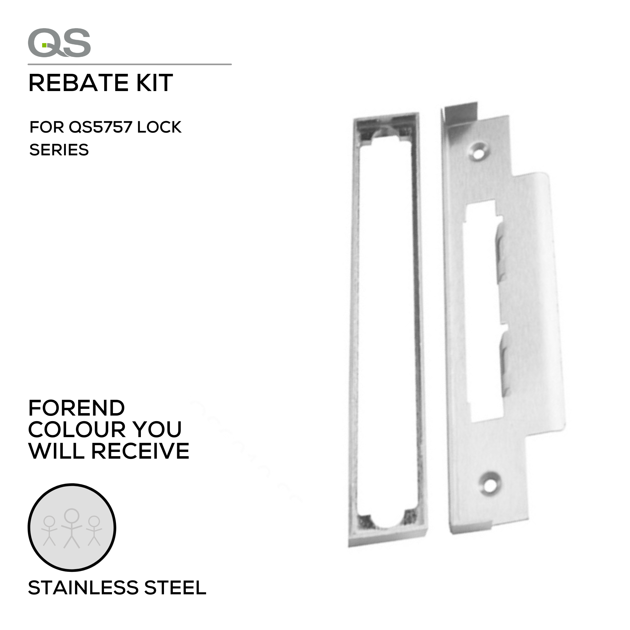 QS5757J/RB, Rebate Kit, For QS5757 Series, Stainless Steel, QS