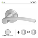 Main product view showing QS Stainless Steel Lever Handle — tough stainless shine for patio and sliding doors.
