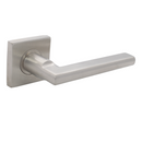 FS103.S._.TR, Lever Handles, Solid, On Square Rose, With Escutcheons, 134mm (l), Stainless Steel with Tarnish Resistant, CISA-2