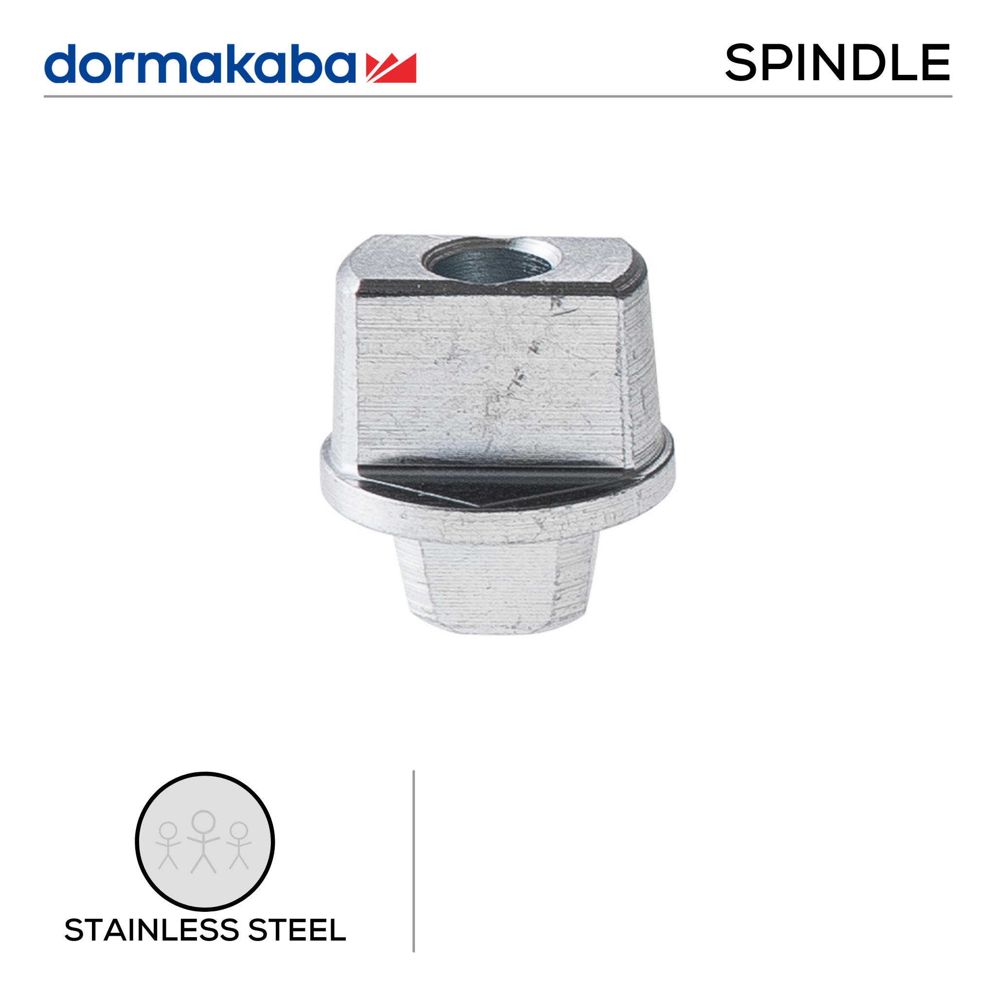 SPINDLE, Spindle, Standard, Stainless Steel, DORMAKABA