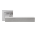 DSQ 901, Lever Handles, Square, On Square Rose, With Escutcheons, 143mm (l), Stainless Steel, DORMAKABA-2