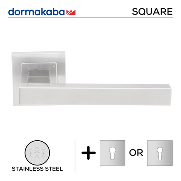 Main product view of DORMAKABA Stainless Steel Lever Handle, made for patio and sliding doors with tough stainless shine, 145mm (l).