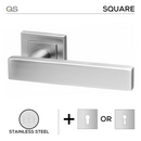 Main product view showing QS Stainless Steel Lever Handle — tough stainless shine for patio and sliding doors.