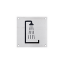 DSS-139, Door Signage, Shower , 150mm (l), 150mm (w), 1,2mm (t), Stainless Steel, DORMAKABA-2