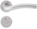 TH 122 Bathroom W/C, Lever Handles, Tubular, On Round Rose, With Bathroom (WC) Indicator Set - DWC 005, 148mm (l), Stainless Steel, DORMAKABA-2