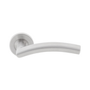 TH 123, Lever Handles, Tubular, On Round Rose, With Escutcheons, 143mm (l), Stainless Steel, DORMAKABA-2
