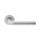 TH 126, Lever Handles, Tubular, On Round Rose, With Escutcheons, 148mm (l), Stainless Steel, DORMAKABA-2