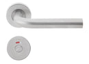 TH 126 Bathroom W/C, Lever Handles, Tubular, On Round Rose, With Bathroom (WC) Indicator Set - DWC 005, 148mm (l), Stainless Steel, DORMAKABA-2