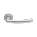 TH 128, Lever Handles, Tubular, On Round Rose, With Escutcheons, 152mm (l), Stainless Steel, DORMAKABA-2