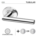 QS Stainless Steel Lever Handle main product view; clean stainless confidence for a better door setup.